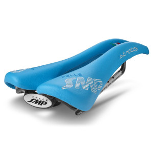 Selle SMP Stratos 131x266mm Rails Carbone - Bleu Clair