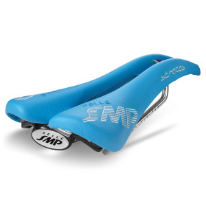 Selle SMP Stratos 131x266mm Rails Inox - Bleu Clair