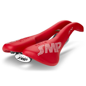 Selle SMP Pro 148x278mm Rails Inox - Rouge