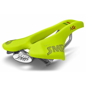 Selle SMP F20C 134x250mm Rails Inox - Jaune Fluo