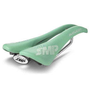 Selle SMP Evolution 129x266mm Rails Inox - Vert Céleste