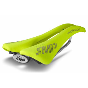 Selle SMP Evolution 129x266mm Rails Inox - Yellow Fluo