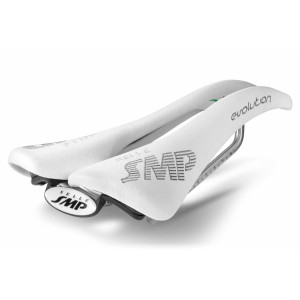 Selle SMP Evolution 129x266mm Rails Inox - Blanc