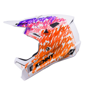 Casque Intégral Kenny Decade Graphic - Lunis Blanc