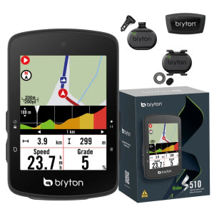 Compteur Vélo GPS Bryton Rider S510 E + Pack Capteurs