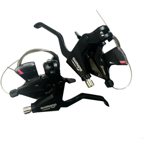1 paire de manettes de vitesse pour vélo Shimano avec câbles